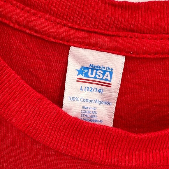 Vintage Made In The USA Unisex USA 2014 Big Logo Single Stitch T-Shirt L 12/14 - Picture 6 of 10
